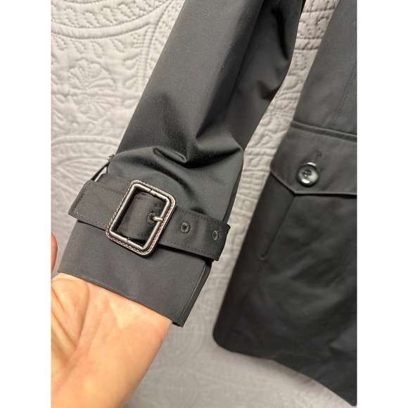 MICHAEL Michael Kors Hooded Trench Coat Belted Snap Button Pockets Women PL - Picture 10 of 16